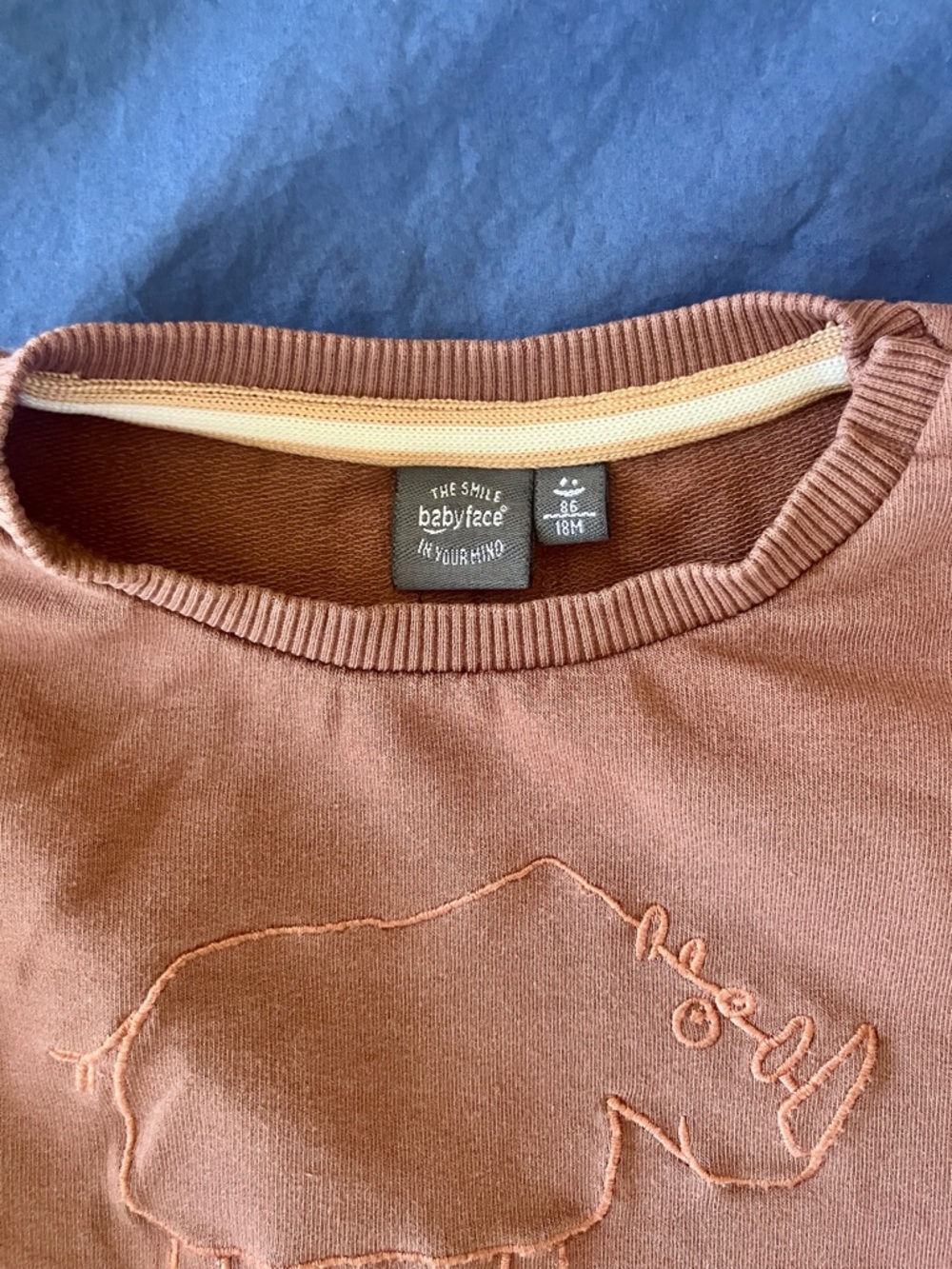 EUC Babyface Brown Embroidered Sweatshirt - Size 2T